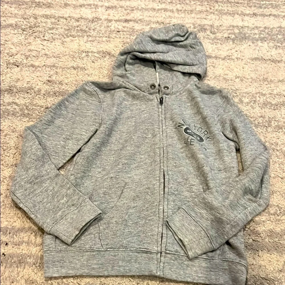Junk Food Clothing Gray Sweatshirt Hoodie Soft Cotton Blend